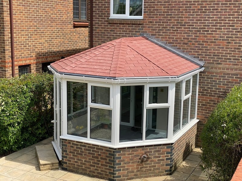 Conservatory after being transformed through a roof replacement